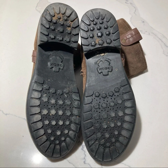 GEOX Sz 39 Suede Moto Style Mid-Calf Breathable Sole Boots - Picture 7 of 9